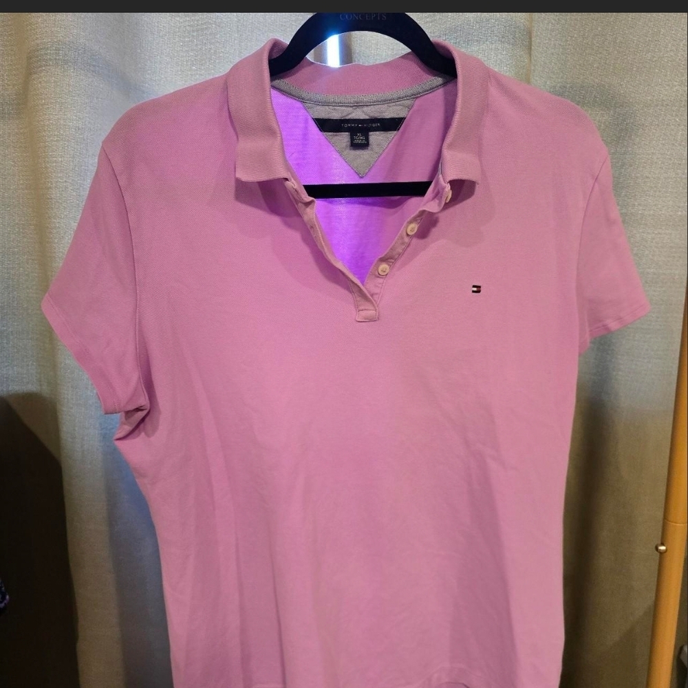 Tommy Hilfiger Lavender Short Sleeve Polo